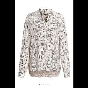 Rag & Bone Dirdre  Polka Dot Long Sleeve Blouse